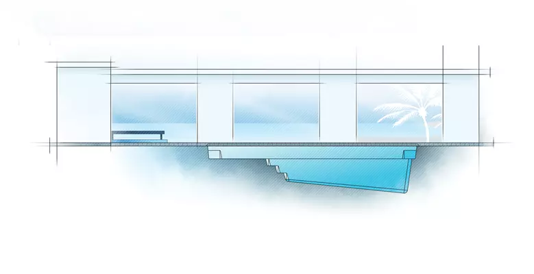 ovation-introdrawing-profile-779×400-1 Aviva Pools The OVATION fiberglass pool profile
