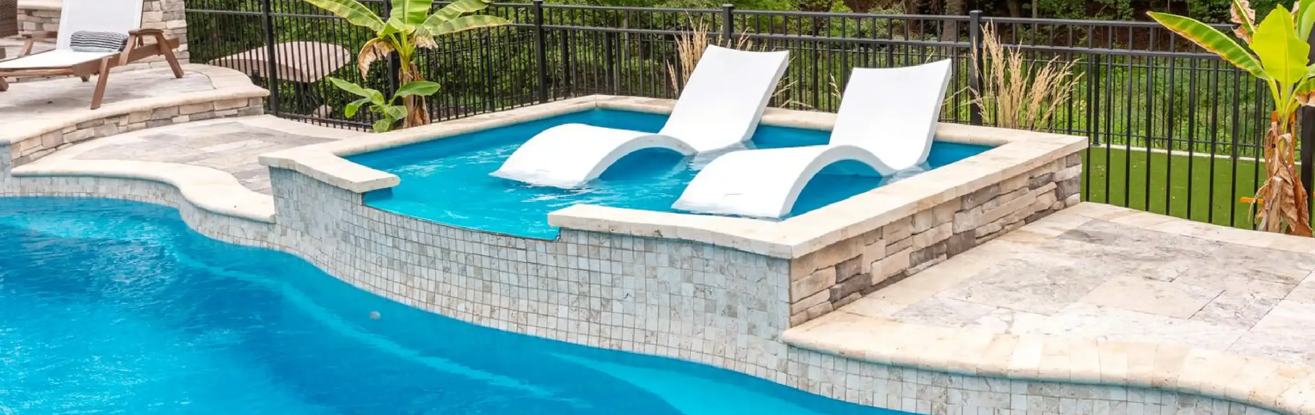 Tanning Ledges from Precision Fiberglass Pools